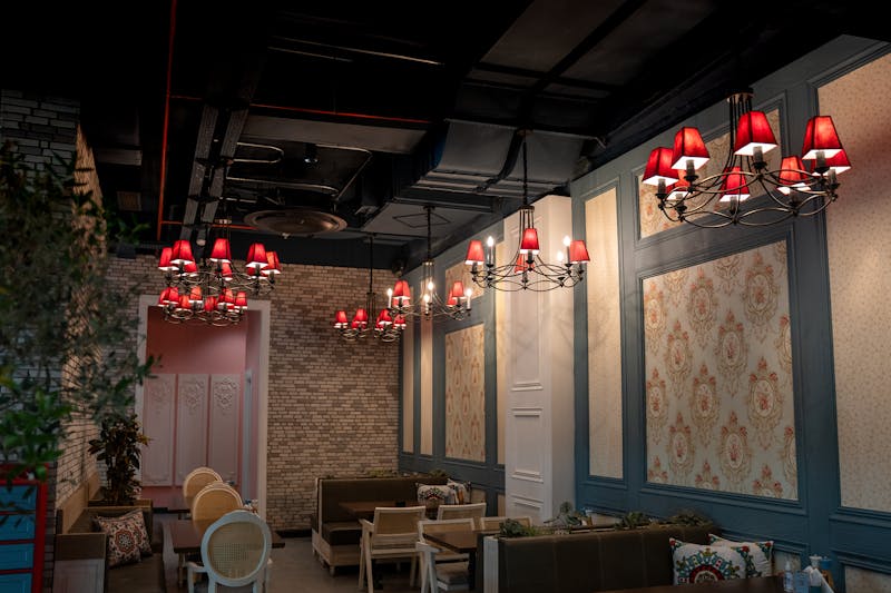 East coast wings restaurant interior dining room