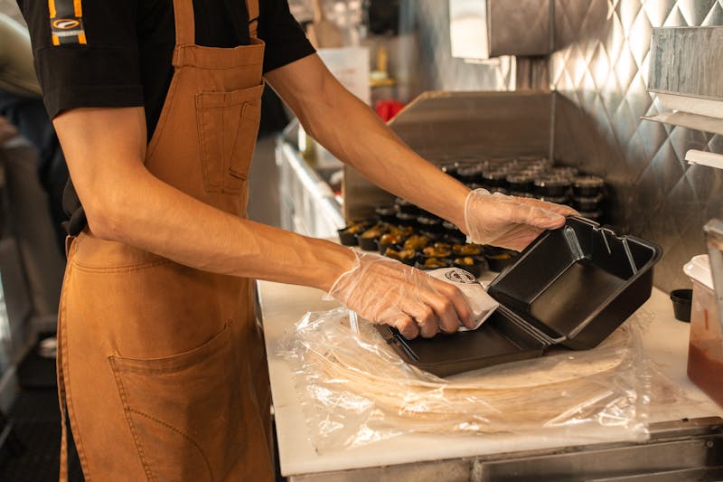 East coast wings kitchen in action open kitchen view