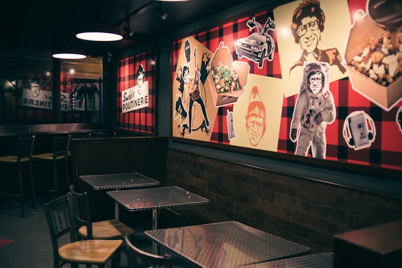 Interior of East coast wings restaurant in Port Washington NY